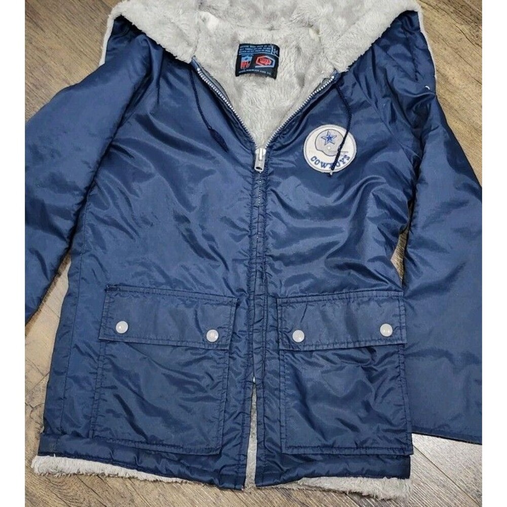 Vintage Dallas Cowboys COAT NFL Football Youth Sz 14 Sears & Roebuck 1970s